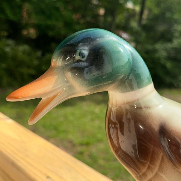 Vintage Royal Copley ceramic mallard duck figurine - Picture 3 of 10